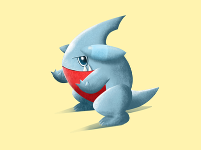 Gible baby shark gible illustration ipad nintendo pokémon pokémon go procreate