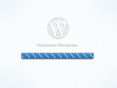 Wordpress App Installer bar blue dashboard design icon installer interface minimalism mobile ui usability ux white wordpress