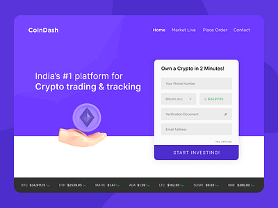 CoinDash - Landing Page