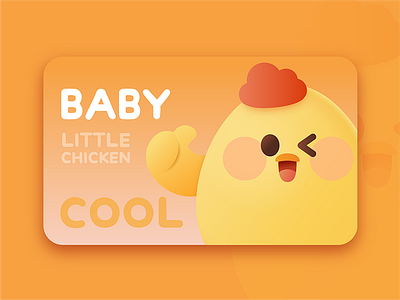 Cool baby chicken mascot