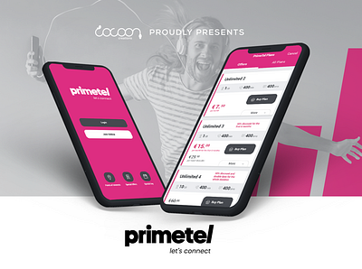 Primetel app - subscribe and manage account mobile telecom ui ui ux ui design uidesign uiux