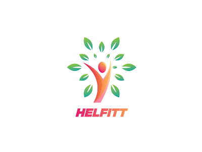 helfitt app branding design flat graphicdesign icon illustration logodesign typography vector