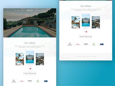 hotel website blue branding design ui ux web webdesign website website concept website design