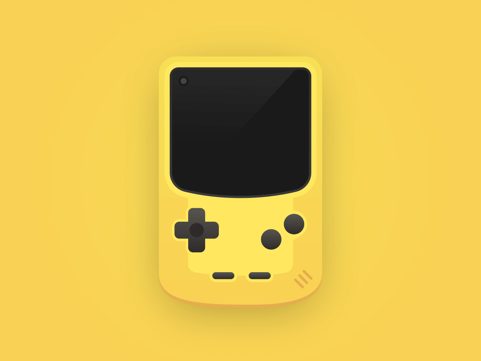 Gameboy animation console flat illustration lemon retro game tetris yellow