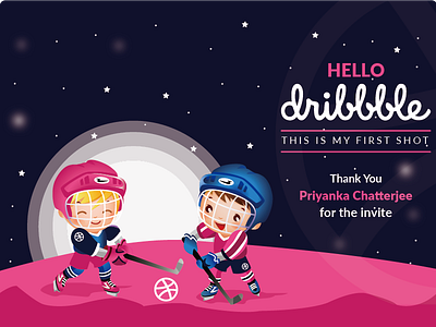 Hello Dribbble !!! dribbble dribbblers first shot graphic design graphics illustration