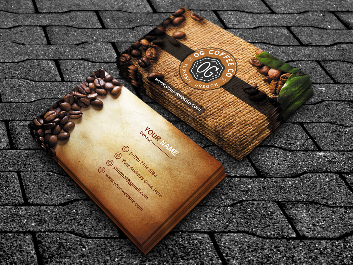 Business card coffee design