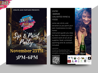 Sip Party Flyer | Event Flyer | Night Party Flyer