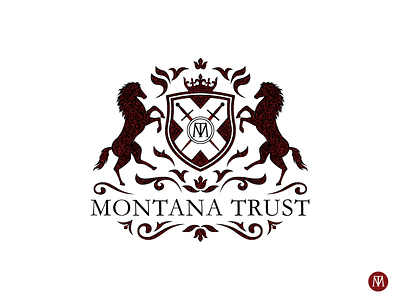 Family crest, Montana Trust coat of arms crest design family crest horse logo illustration logo logodesign shield logo