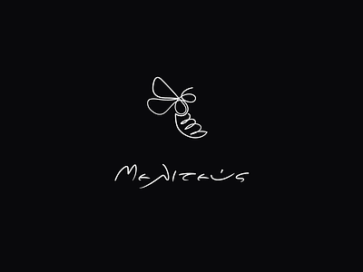 Meliteus bee brand branding honey logo logodesign minimal one line