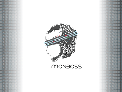 Monboss - Product Logo Design ai artificial intelligence cyborg illustration logo logodesign mvog robot software security solutions tech logo vector