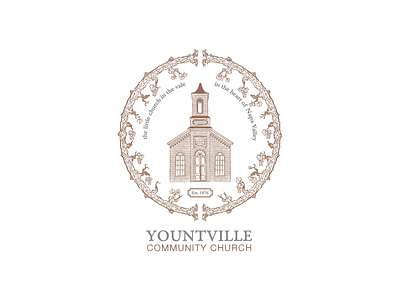 Yountville Church Community Logo brand church design church logo illustration logo logodesign vector