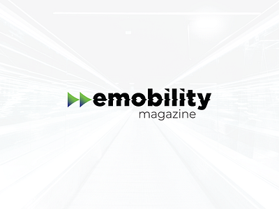 Emobility Magazine Logo Design brand design logo logodesign magazine design minimal modern tech typography