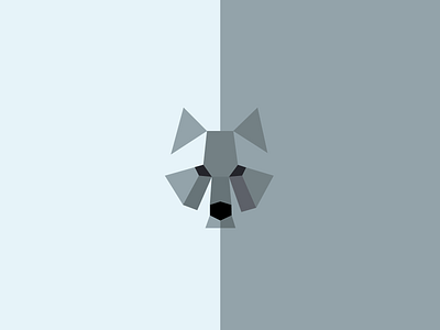 Gray wolf animal design geometric logo logodesign minimal negative space poly art polygonal tech wolf
