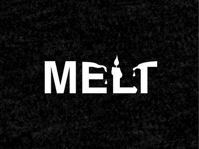 Melt Concept branding candle illustration logo typography vector