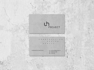 UH project bc branding business card construction design logo logodesign minimal modern simple