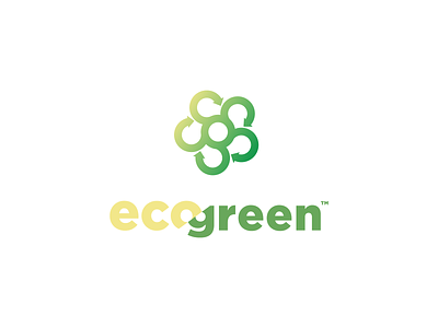 ecogreen concept branding design eco flower logo logodesign typography