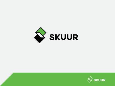 Skuur Final Logo branding design geometric green logo logodesign minimal modern