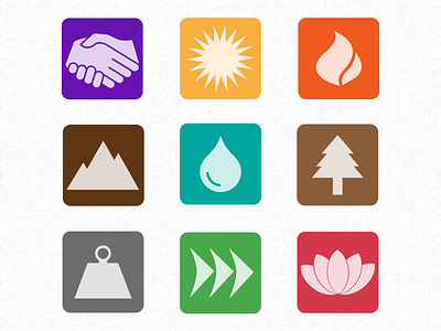 Flat Yoga Icons flat flat design icons mobile redesign site usability
