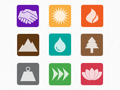 Flat Yoga Icons