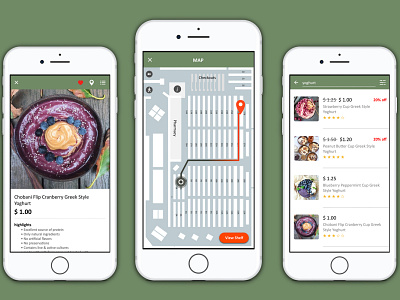 Grocery Store Navigation App Prototypes