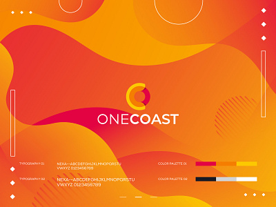 OneCoast Financial Logo Design accounting apps bank blockchain technology branding identity design business agency service colorful creative financial flat grid gloden ratio icon illustrator color saas sass b2c software application desktop startup b2b product vector logo brand