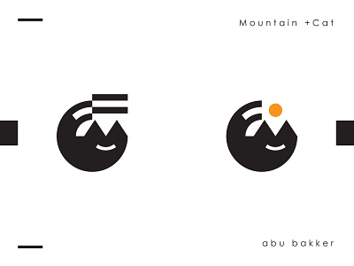 Mountain + Cat Logo Icon