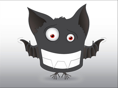 Batty coloring coloring book halloween kids vector