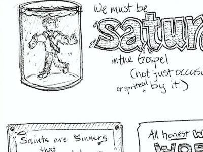 Saturated hand drawn handdrawn lettering non digital sketch sketchnotes soaked sunday sunday school
