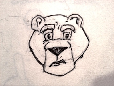 Bear bear bw cartoon hand drawn handdrawn lineart non digital not amused oso sketch sketchbook sneer