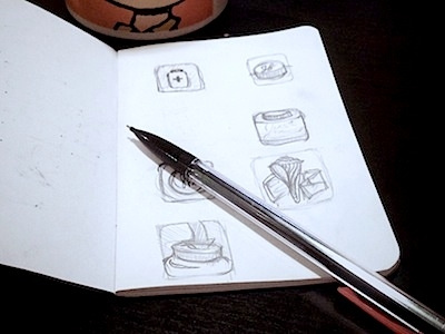 My Two Cents app icon rebound sketch