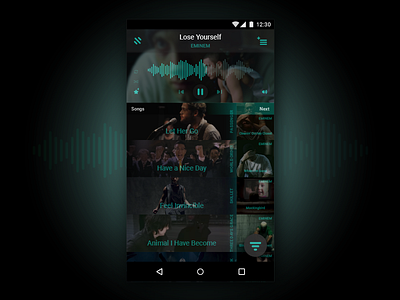 Music Player UI ae ai android illustrator ios iphone music player ps ui user interface ux