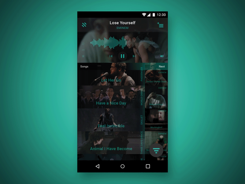 Music Player Interaction