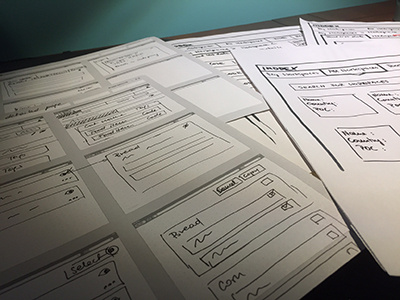 Wireframes design ux