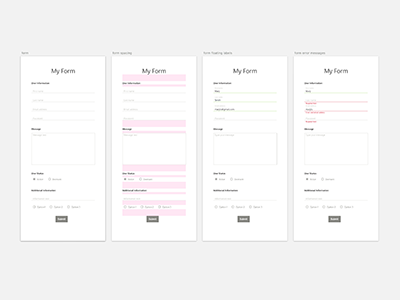 Form Wireframes