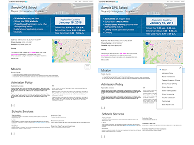 Durham School Navigator ui design ux design web design