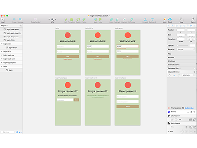 Login & Password Reset Workflows ui design ux design