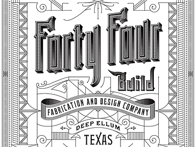 Fourty Four Build Poster illustration map pattern poster sanborn typography vintage