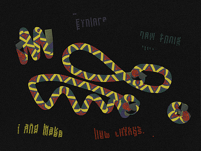 Explore new tools, and make new things. design doodle experiment exploration sketch tractorbeam type typography