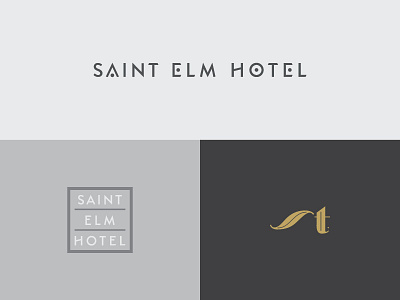 Saint Elm Exploration 1a branding deco hotel logo logotype mark monogram st tractorbeam type typography