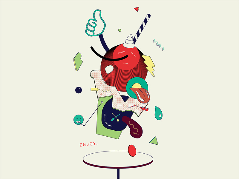 Shake Illustration by Tractorbeam on Dribbble