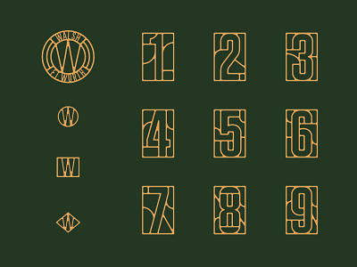 Walsh Marks and Numbers branding cattle brand geometric mark mono line monogram seal stained glass tractorbeam