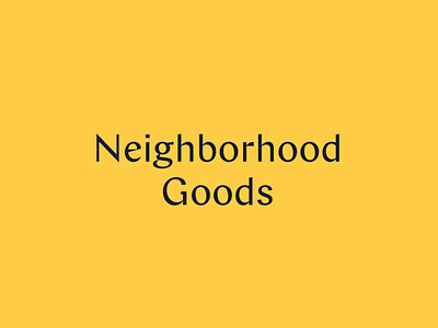 Neighborhood Goods Logo