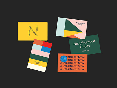 Neighborhood Goods Gift Cards branding design identity logo mark pattern tractorbeam type typography
