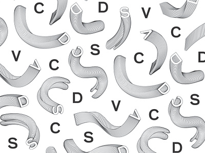 DSVC Pattern branding dsvc experiment lines tractorbeam type typography