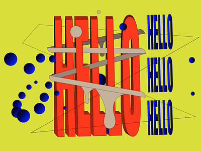 Hello! Hey! design identity illustration tractorbeam typography