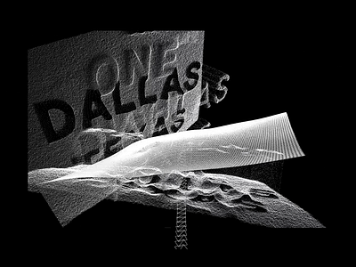 Dallas Texas black branding code design digital glitch grid identity map topography tractorbeam typography white