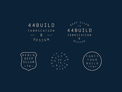 44 Build Stamps branding circle crest design enclosure identity mark seal stamp tractorbeam type typography