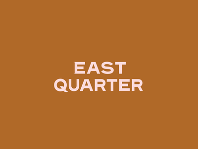 East Quarter Logo branding identity logo logotype mark tractorbeam type