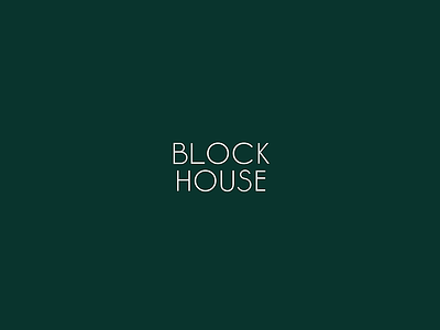Block House Logo branding design identity lettering logo mark tractorbeam type typography