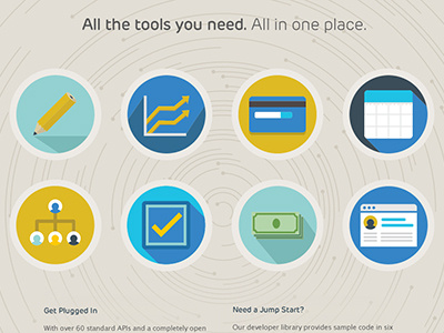 All the tools you need icons illustration web